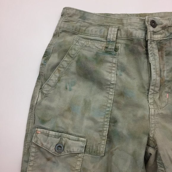 ANTHROPOLOGIE Green Multi-Color Tie Dye The Wanderer Linen Blend Pants - Picture 6 of 12